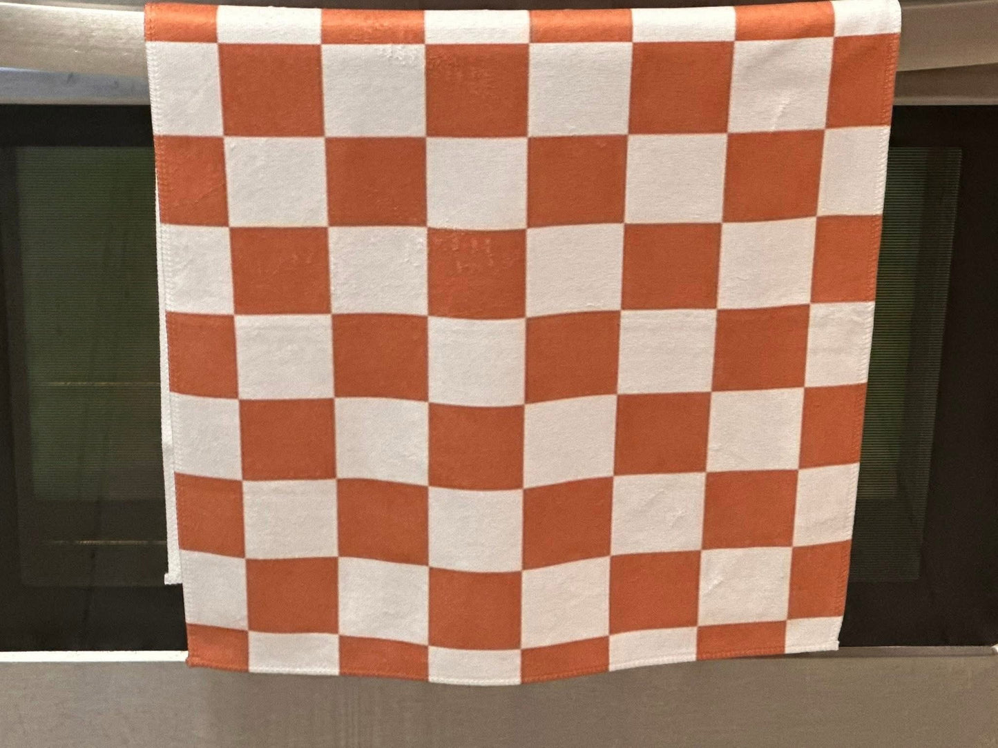 Rust Checkered Kitchen Towel