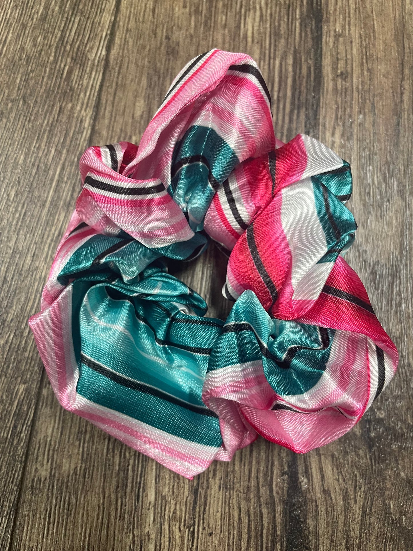 Silk Scrunchie - Pink Serape