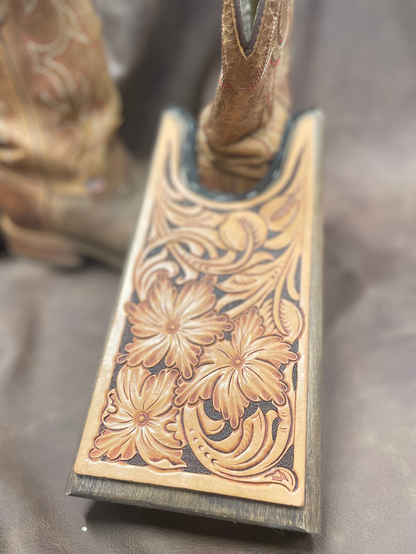 Boot Jack - Hand Tooled