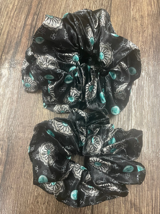 Silk Scrunchie - Conchos with Brands