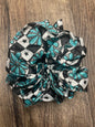 Silk Scrunchie - Checkered Squash