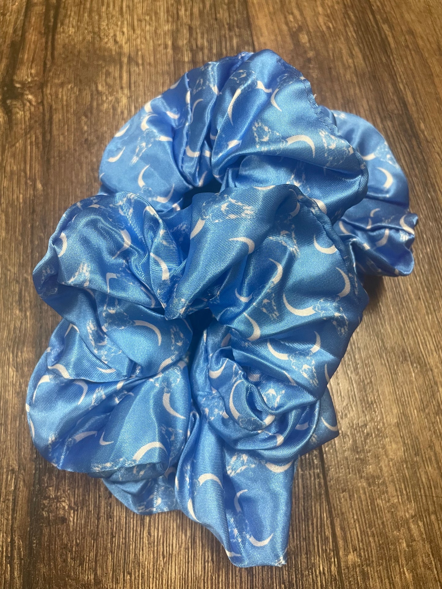 Silk Scrunchie - Blue Steer